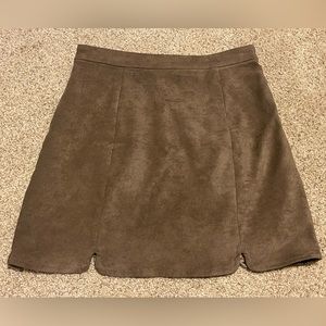 Brown suede skirt NWT